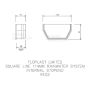 FloPlast Square Gutter Internal Stopend - 114mm Brown