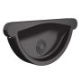 Lindab Steel Gutter Self-Locking Stop End - 125mm Coffee Brown