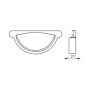 Lindab Steel Gutter Self-Locking Stop End - 150mm Dark Red