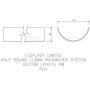 FloPlast Half Round Gutter - 112mm x 4mtr Grey