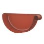 Lindab Steel Gutter Right Hand Stop End - 190mm Tile Red