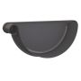 Lindab Steel Gutter Left Hand Stop End - 190mm Anthracite Grey