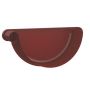 Lindab Steel Gutter Left Hand Stop End - 190mm Dark Red