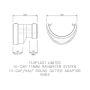 FloPlast Deepflow/ Hi-Cap to Half Round Gutter Adaptor - White