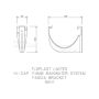 FloPlast Deepflow/ Hi-Cap Gutter Fascia Bracket - 115mm x 75mm Anthracite Grey