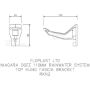 FloPlast Ogee Gutter Top Hung Fascia Bracket - 110mm x 80mm Brown