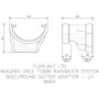 FloPlast PVC Half Round to PVC Ogee Left Hand Gutter Adaptor - White