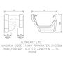 FloPlast Square to Ogee Right Hand Gutter Adaptor - Brown