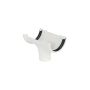 FloPlast Deepflow/ Hi-Cap Gutter Running Outlet - 115mm x 75mm White