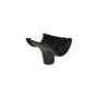 FloPlast Mini Gutter Running Outlet - 76mm Black - Pack of 2