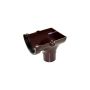 FloPlast Mini Gutter Stopend Outlet - 76mm Brown