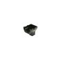 FloPlast Square Gutter Stopend Outlet - 114mm Black - Pack of 2