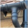 FloPlast Cast Iron Effect Round Downpipe Socketed With Ears - 68mm x 2.5mtr
