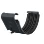 Lindab Steel Gutter Union - 100mm Anthracite Grey