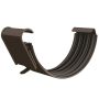 Lindab Steel Gutter Union - 100mm Brown
