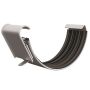 Lindab Steel Gutter Union - 100mm Silver Metallic