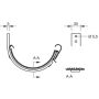 Lindab Steel Gutter Radius Fascia Bracket - 125mm Antique White