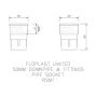 FloPlast Mini Gutter Downpipe Socket - 50mm Black