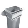 Cast Iron Rectangular Eared Downpipe - 100mm x 75mm x 1829mm Primed