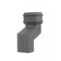 Cast Iron Rectangular Downpipe - 115mm Front Projection 100mm x 75mm Primed