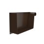 Lindab Rectangular Steel Gutter Right Hand Stop End - 140mm Brown