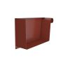 Lindab Rectangular Steel Gutter Right Hand Stop End - 140mm Tile Red