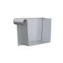Lindab Magestic Rectangular Steel Gutter Left Hand Stop End - 140mm Galvanised