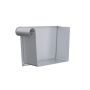 Lindab Rectangular Steel Gutter Left Hand Stop End - 140mm Silver Metallic