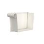Lindab Rectangular Steel Gutter Left Hand Stop End - 140mm Antique White