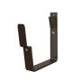 Lindab Rectangular Steel Gutter 70mm Flex-Fit Fascia Bracket - 140mm Brown