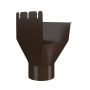 Lindab Rectangular Steel Gutter Outlet 75mm - 140mm Brown