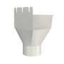 Lindab Rectangular Steel Gutter Outlet 75mm - 140mm Antique White