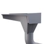 Lindab Rectangular Steel Gutter Outlet 87mm - 140mm Anthracite Metallic