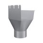 Lindab Magestic Rectangular Steel Gutter Outlet 100mm - 140mm Galvanised