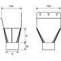 Lindab Magestic Rectangular Steel Gutter Outlet 100mm - 140mm Galvanised