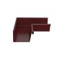 Lindab Rectangular Steel Gutter Internal Angle 90 - 140mm Dark Red