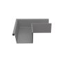Lindab Rectangular Steel Gutter External Angle 90 - 140mm Anthracite Metallic