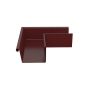 Lindab Rectangular Steel Gutter External Angle 90 - 140mm Dark Red