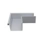 Lindab Rectangular Steel Gutter External Angle 90 - 140mm Silver Metallic