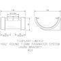 FloPlast Half Round Gutter Union Bracket - 112mm Black