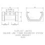 FloPlast Square Gutter Union Bracket - 114mm Brown