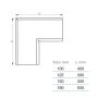 Lindab Steel Gutter Internal Angle 90 - 100mm Black