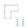 Lindab Steel Gutter Internal Angle 90 - 100mm Tile Red