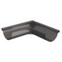 Lindab Steel Gutter External Angle 90 - 100mm Graphite