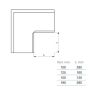 Lindab Steel Gutter External Angle 90 - 125mm Graphite