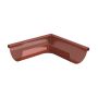 Lindab Steel Gutter External Angle 90 - 150mm Tile Red