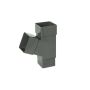 FloPlast Square Downpipe Branch - 112 Degree x 65mm Anthracite Grey