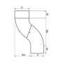 Lindab Steel One-Piece Downpipe Offset - 100mm Silver Metallic
