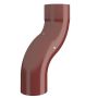Lindab Steel One-Piece 50mm Downpipe Offset - 100mm Dark Red