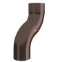 Lindab Steel One-Piece 50mm Downpipe Offset - 75mm Coffee Brown